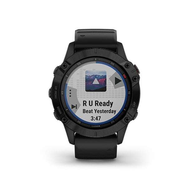 GARMIN Fenix 6 DLC with Black Silicon Band