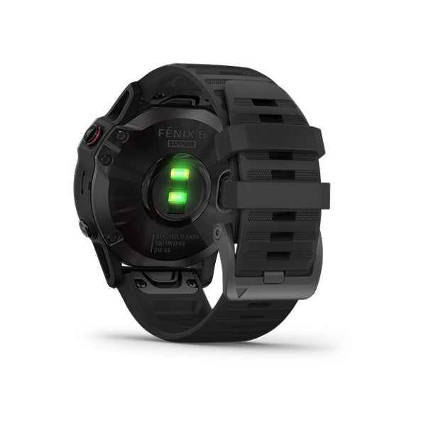 GARMIN Fenix 6 DLC with Black Silicon Band