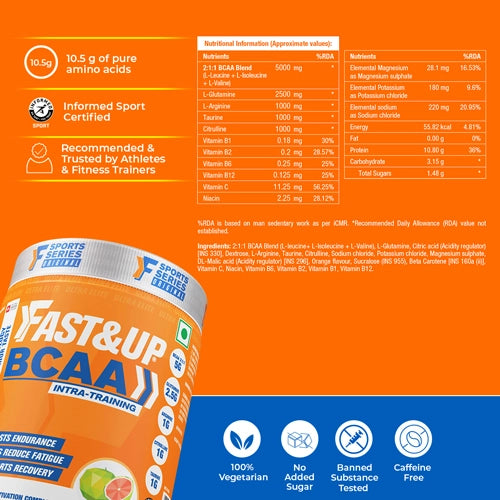 FAST&UP BCAA Intra Workout Fuel - Watermelon