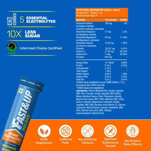 FAST&UP Reload Instant Electrolyte - Cola – Athelin Store