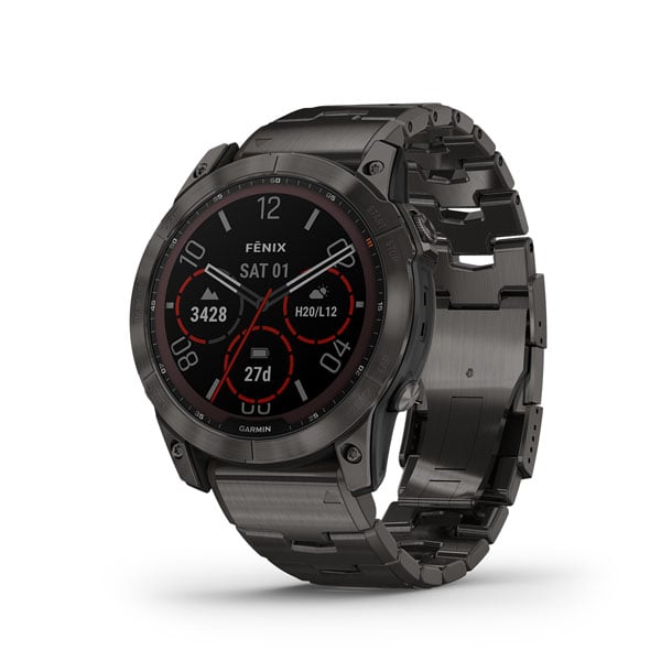 GARMIN Fenix 7X Sapphire Solar (with one Additional Black Silicone band)