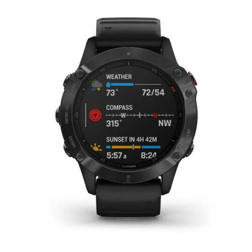 GARMIN Fenix 6 DLC with Black Silicon Band